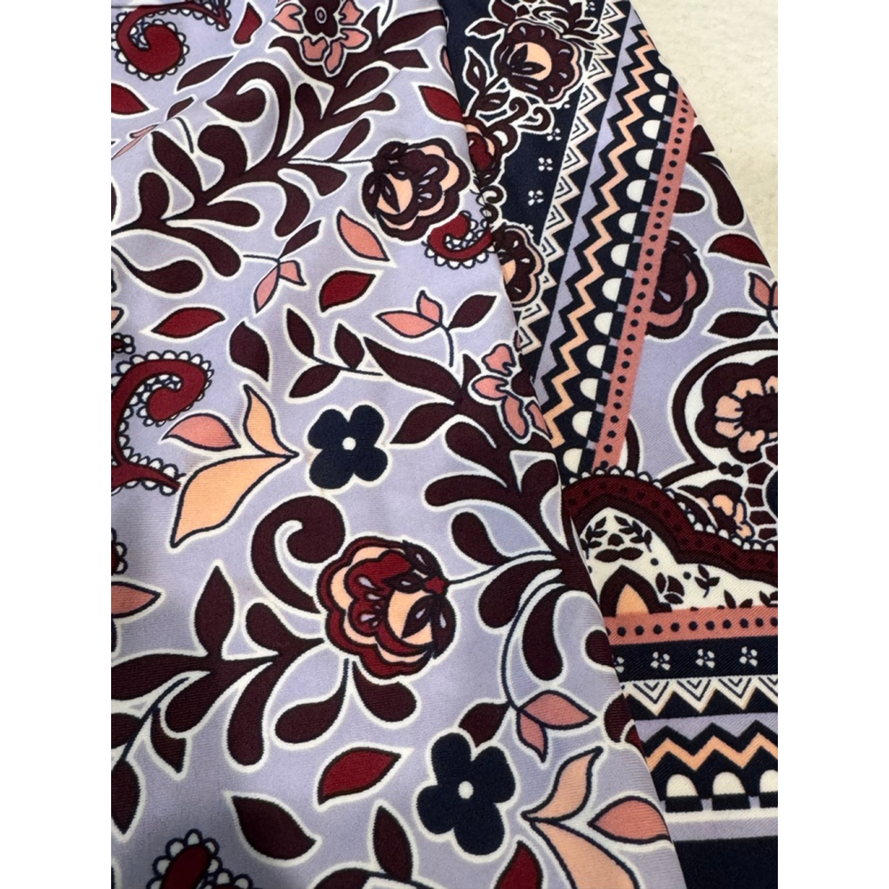 Women's Unbranded Purple Navy Floral print Halter Swim tankini top M - Picture 6 of 7